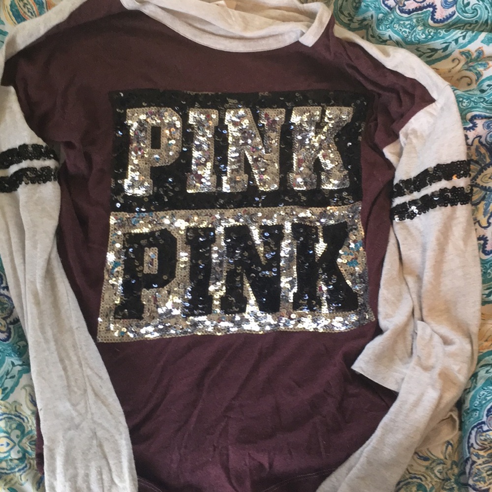 VS Pink sparkly long sleeve